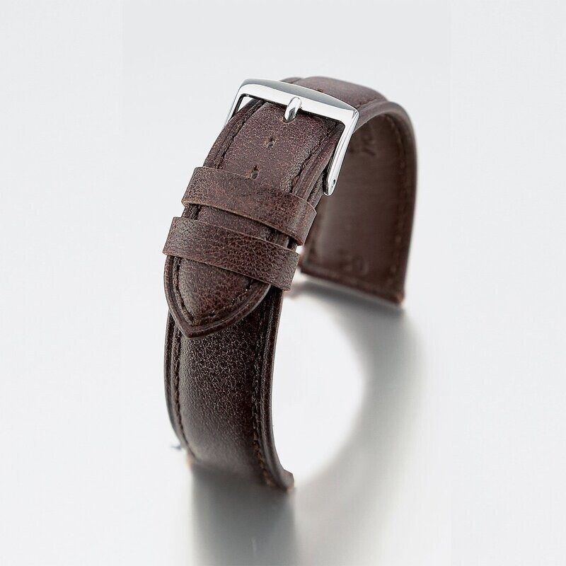 Bracelet montre Vachette natura grainée homme