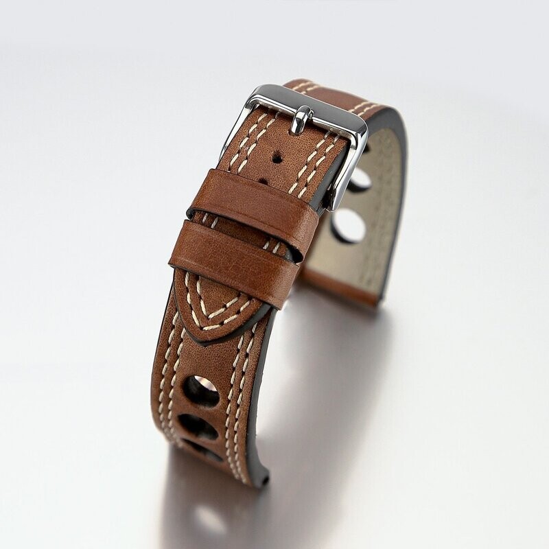 Bracelet montre Vachette lisse homme