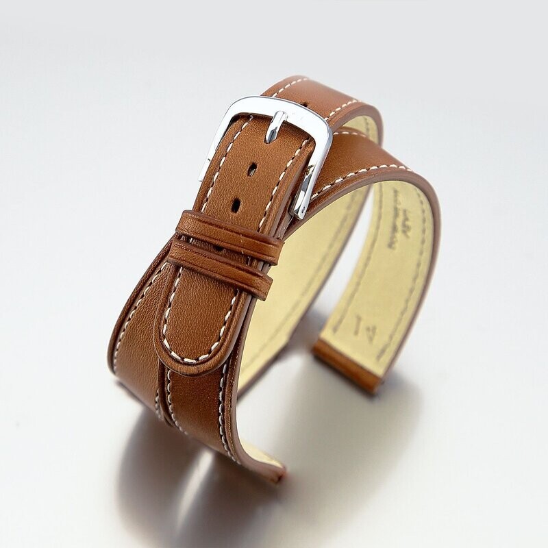 Bracelet montre double tour vachette lisse femme