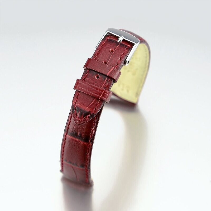 Bracelet montre Veau façon crocodile femme