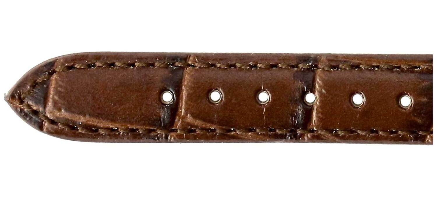 Bracelet De Montre Vintage En Cuir Veau Façon Crocodile - Largeurs 16mm Ou 20mm (occasion)