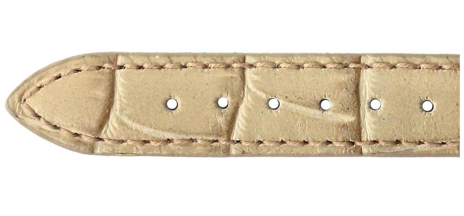 Bracelet montre FLEURUS, Veau façon croco, noir 22 mm , FLEU2-5