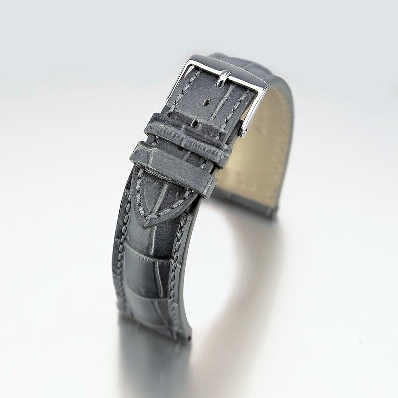 Bracelet montre Veau façon crocodile homme