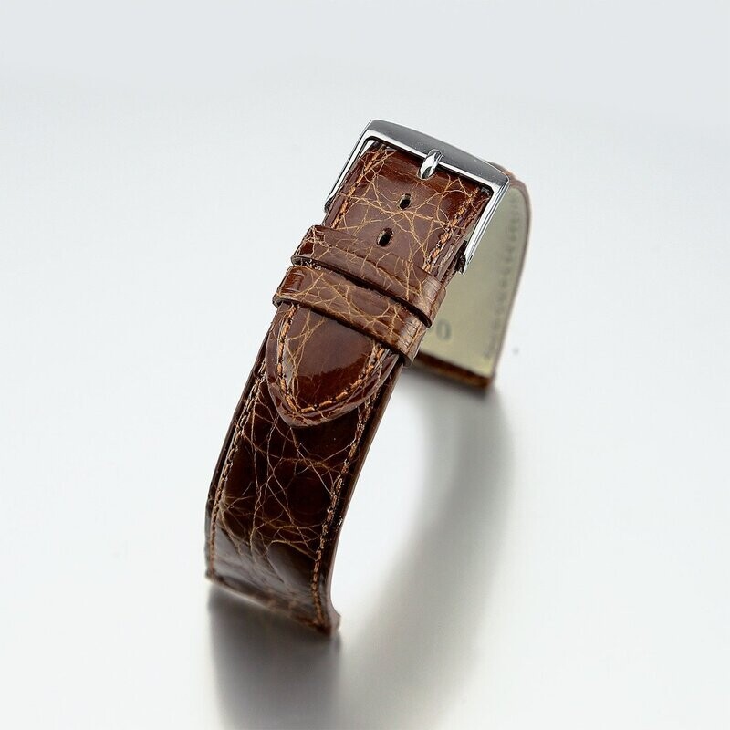 Bracelet montre Crocodile flanc homme