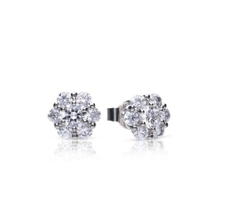 Diamonfire - Boucles d'oreilles fleur