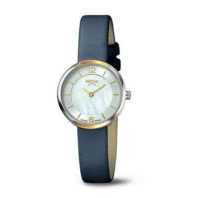 Boccia - Montre titane bicolore cuir