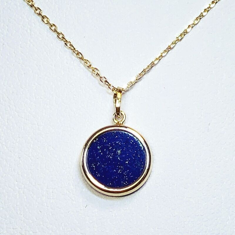 Collier or jaune Lapis-Lazuli