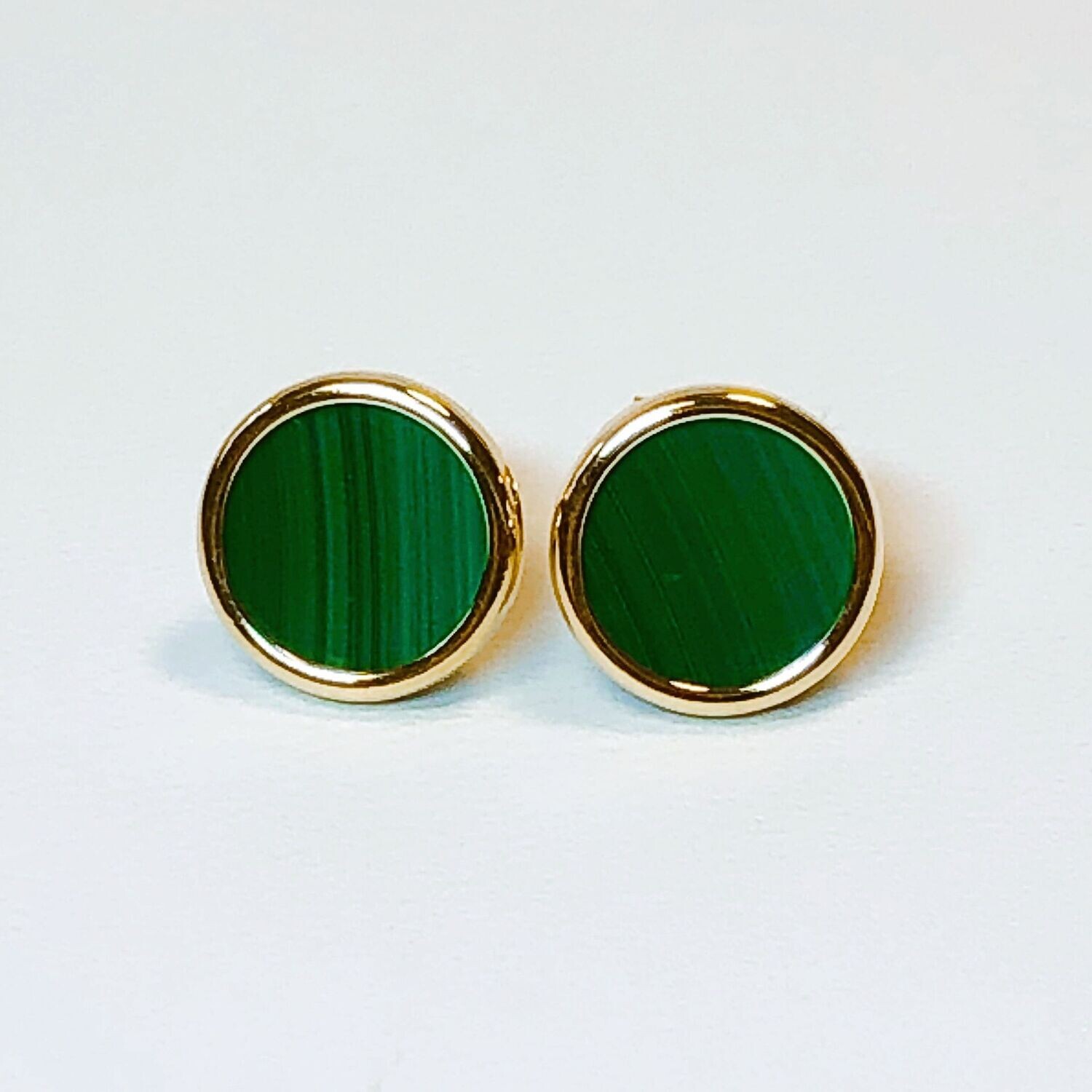 Boucles d'oreilles MC or jaune Malachite