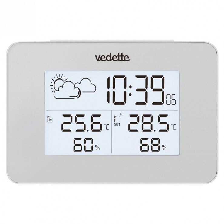 Vedette - Réveil  LCD radio-piloté