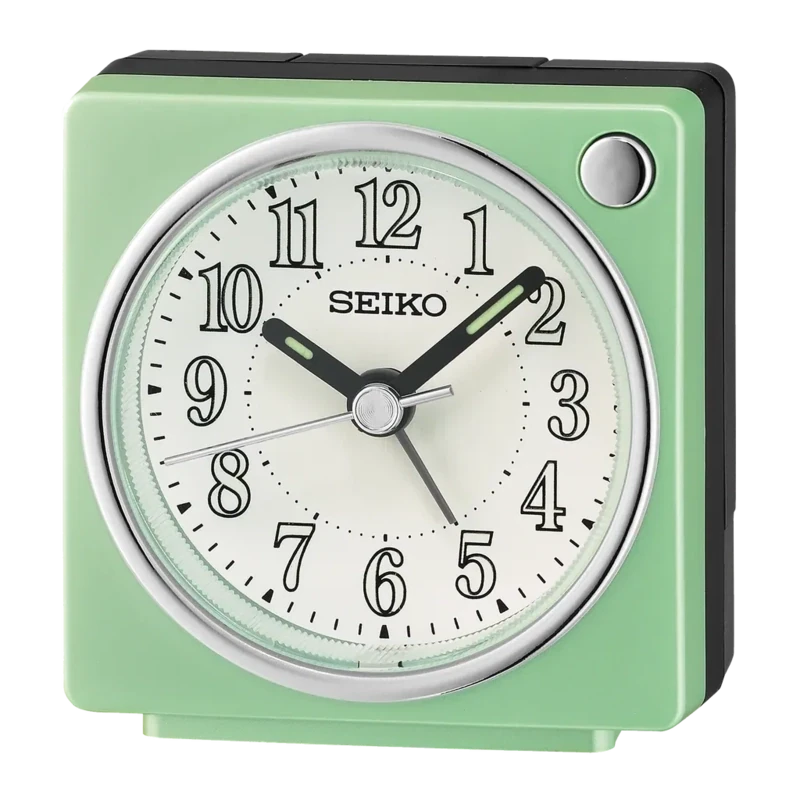 Seiko - Réveil vert d'eau métallisé