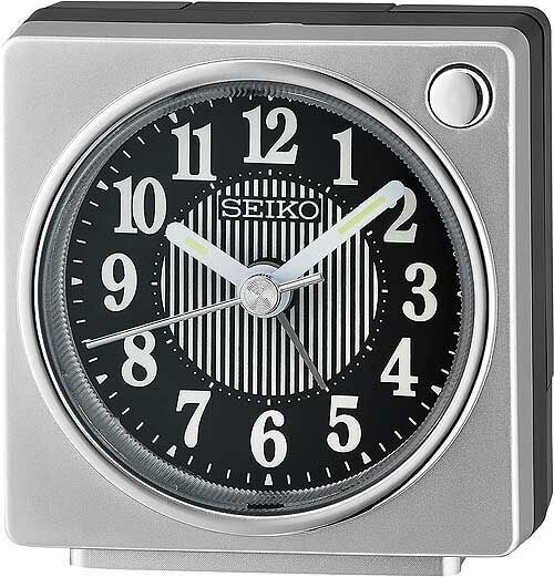 Seiko - Réveil gris métallisé