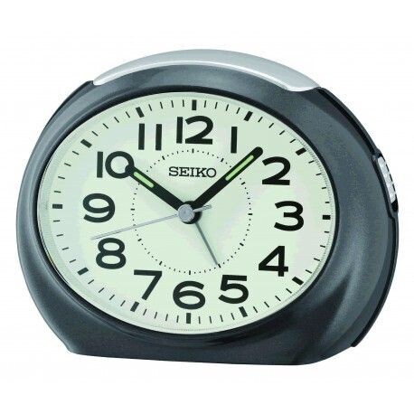 Seiko - Réveil classique oval noir