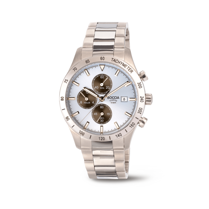 Boccia - Montre titane chronographe tachymètre