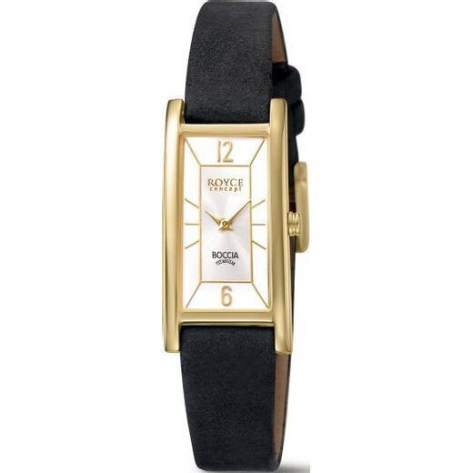 Boccia - Montre titane doré et cuir