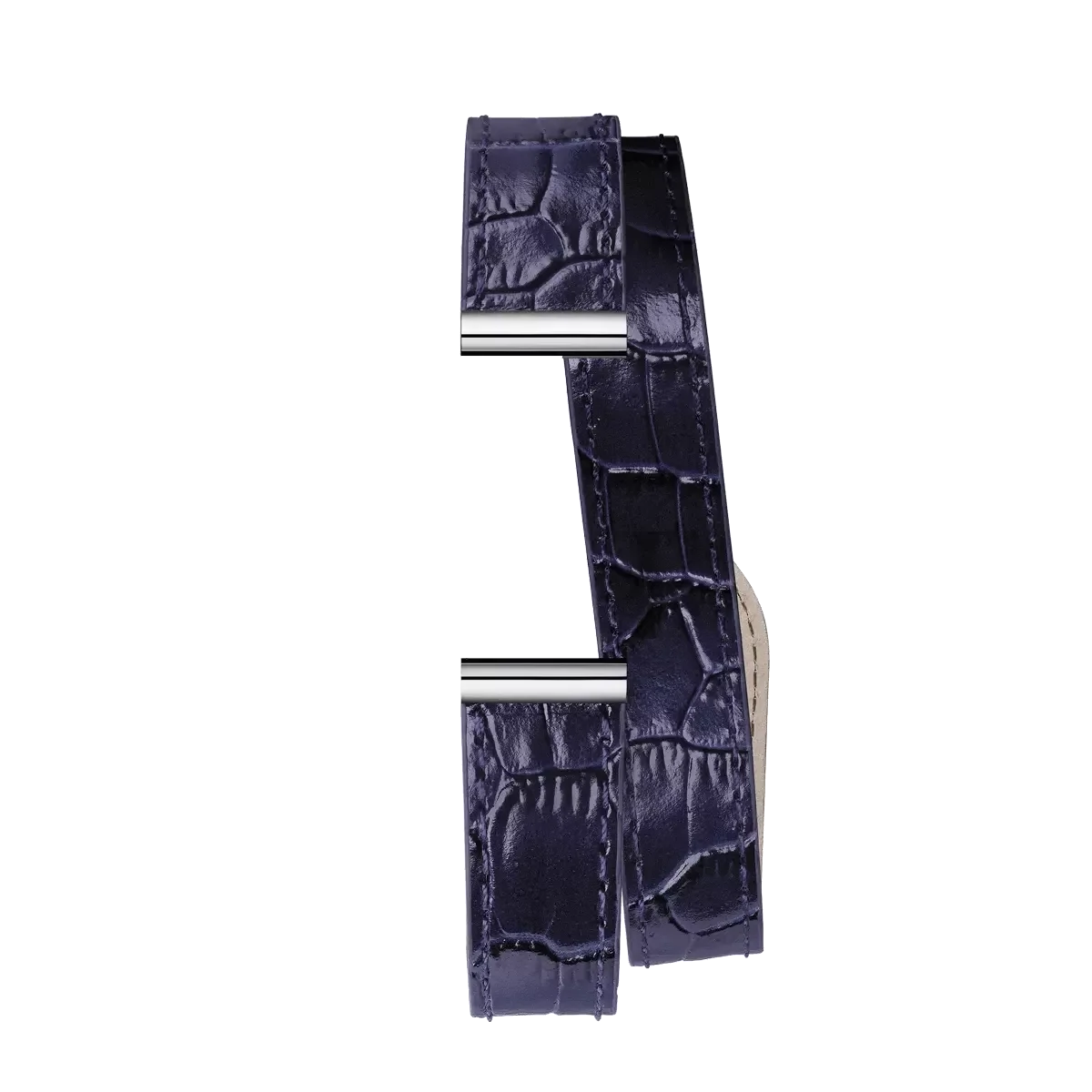 Herbelin - Bracelet double tour CROCO LOUISIANA MARINE