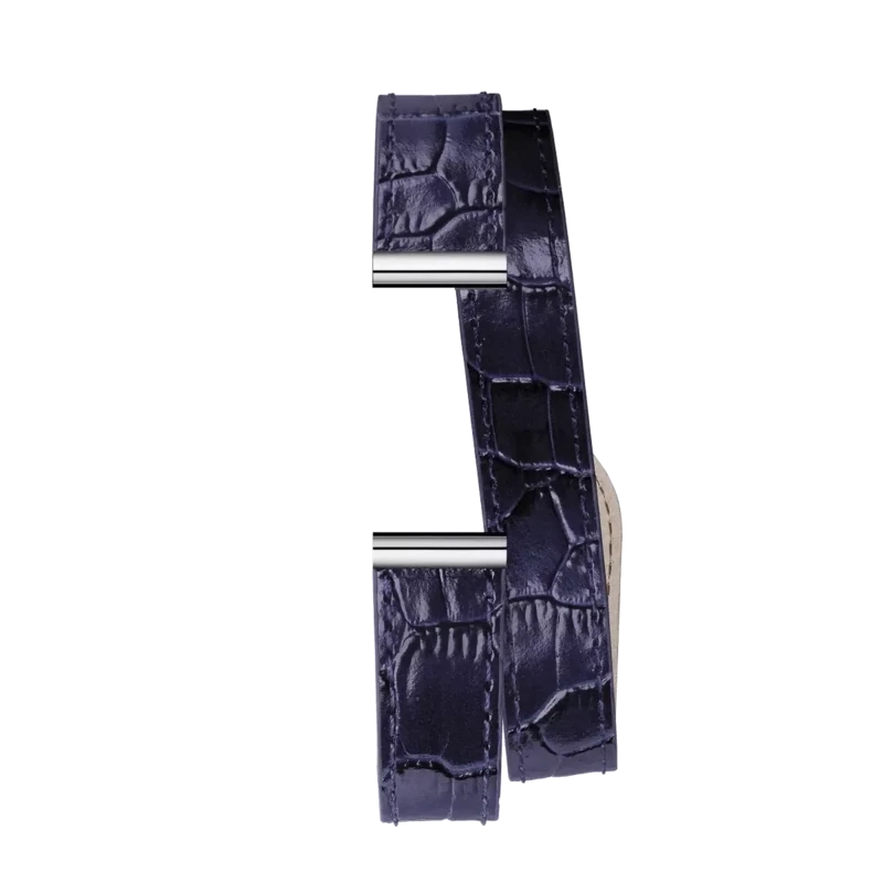 Herbelin - Bracelet double tour CROCO LOUISIANA MARINE