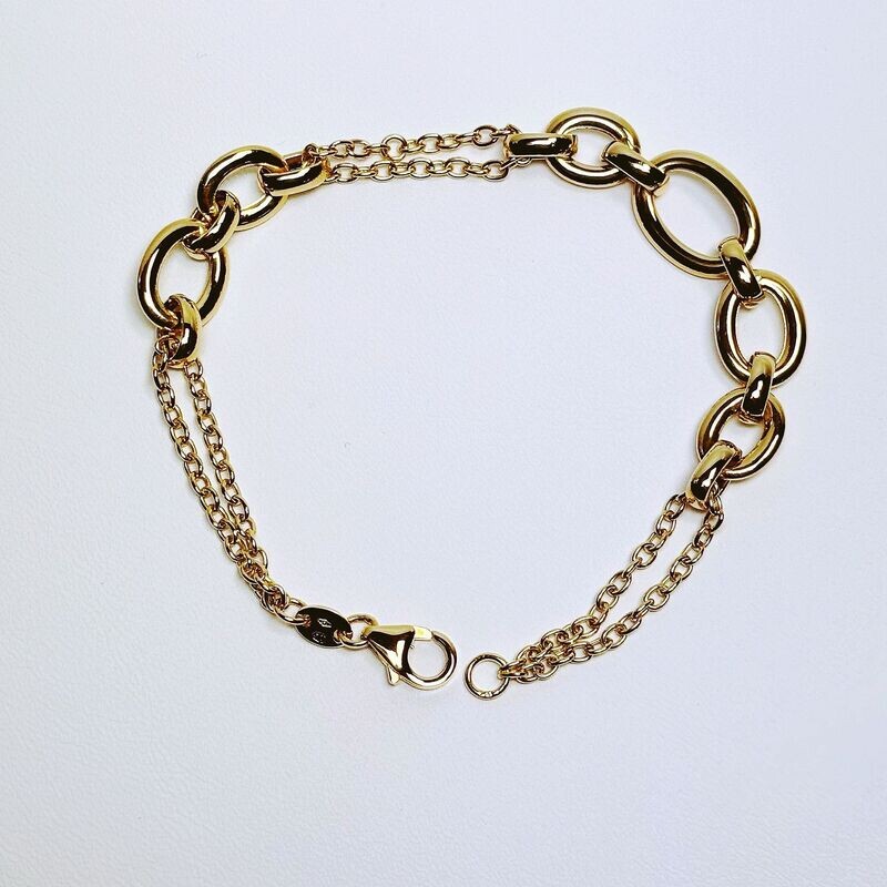 Bracelet or jaune grosses mailles