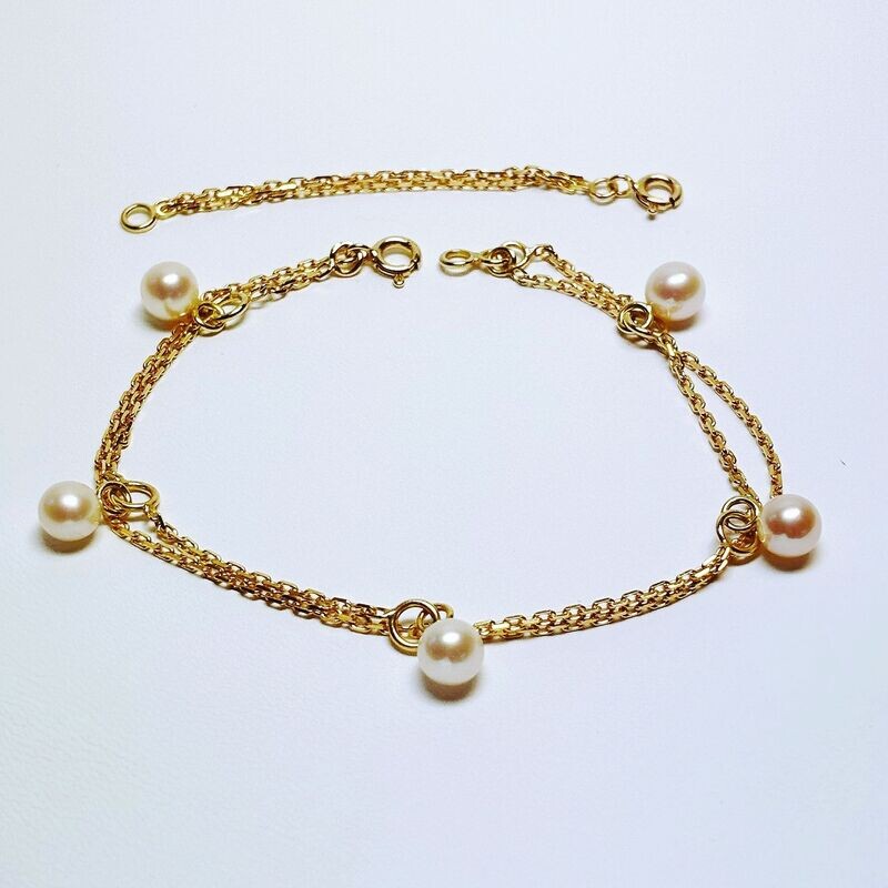 Bracelet or jaune convertible en chaîne de cheville