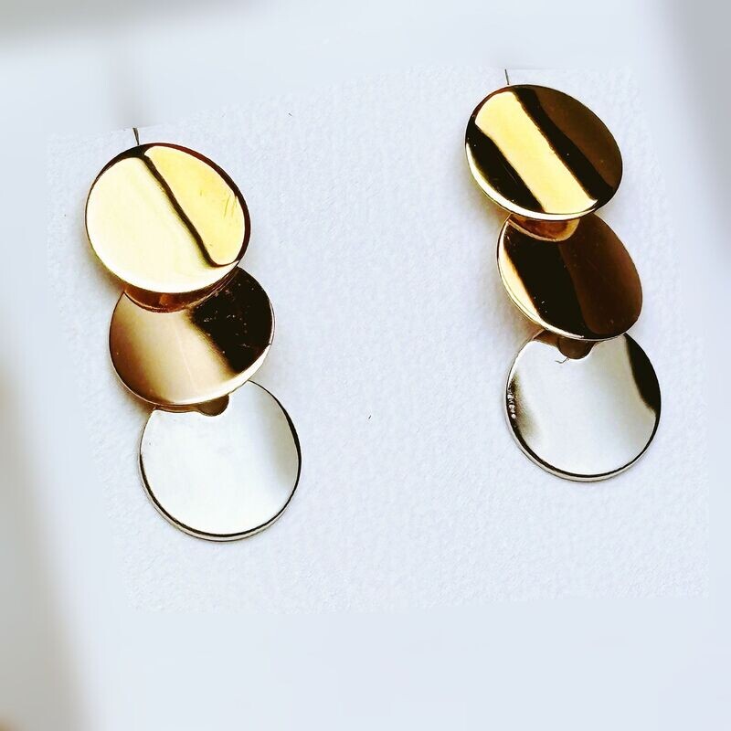 Boucles d'oreilles MC or tricolore