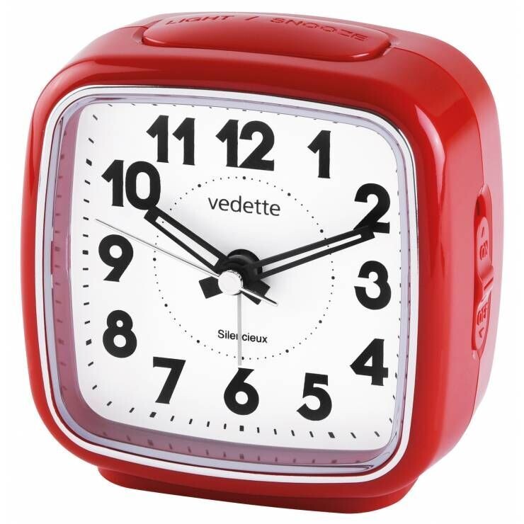 Vedette - Réveil carré rouge