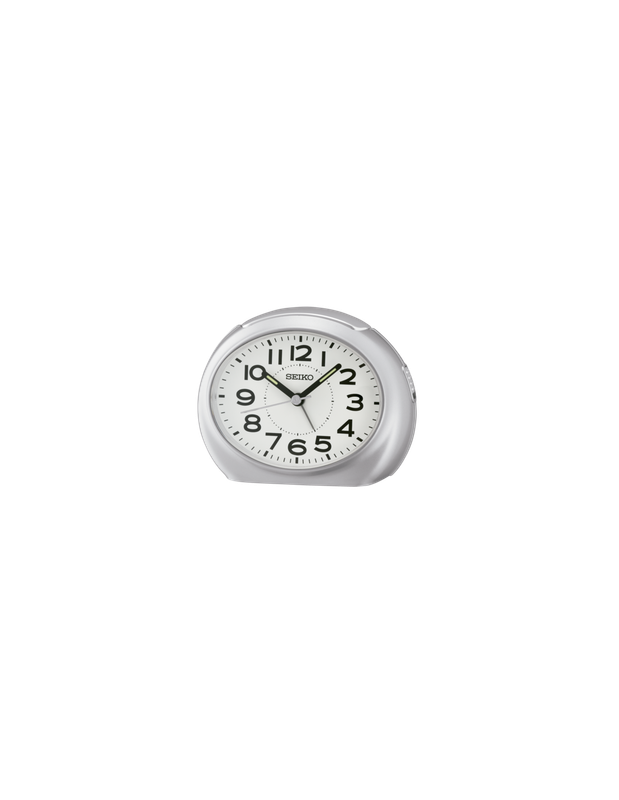 Seiko - Réveil classique oval gris