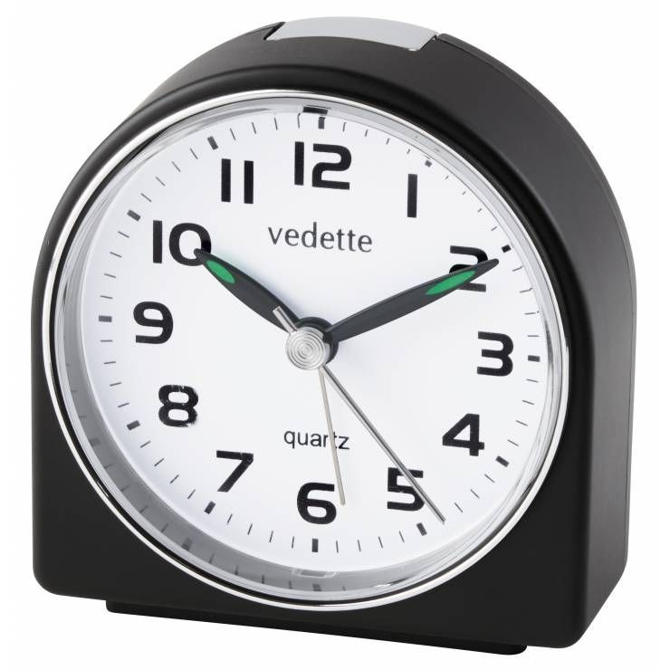 Vedette - Réveil gris métallisé