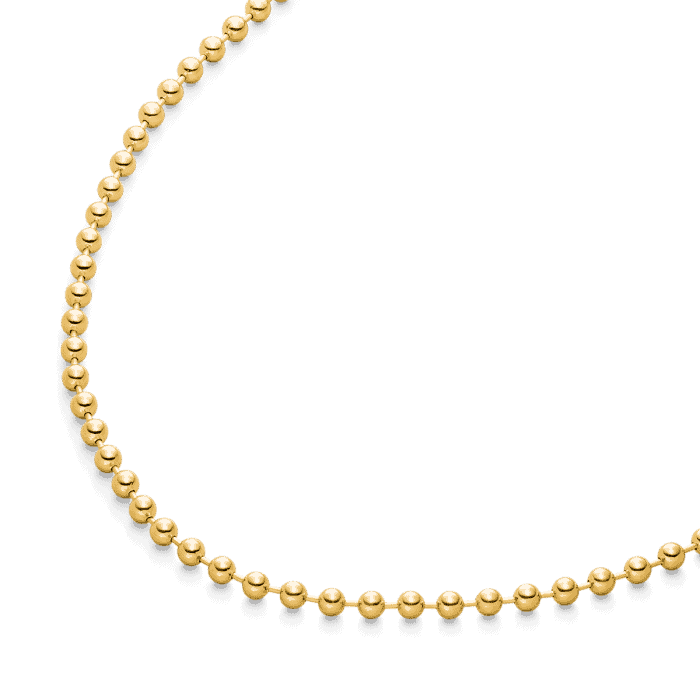Boccia - Collier boules doré