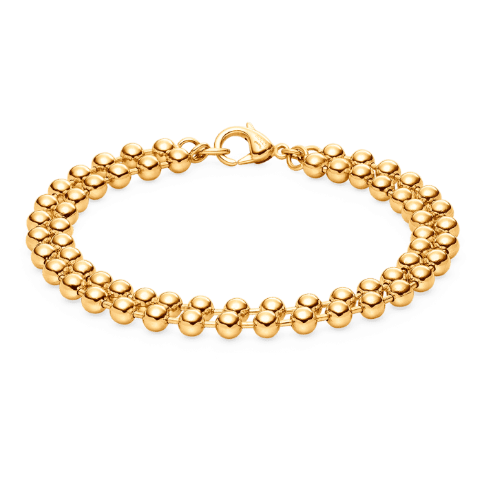 Boccia - Bracelet boules doré