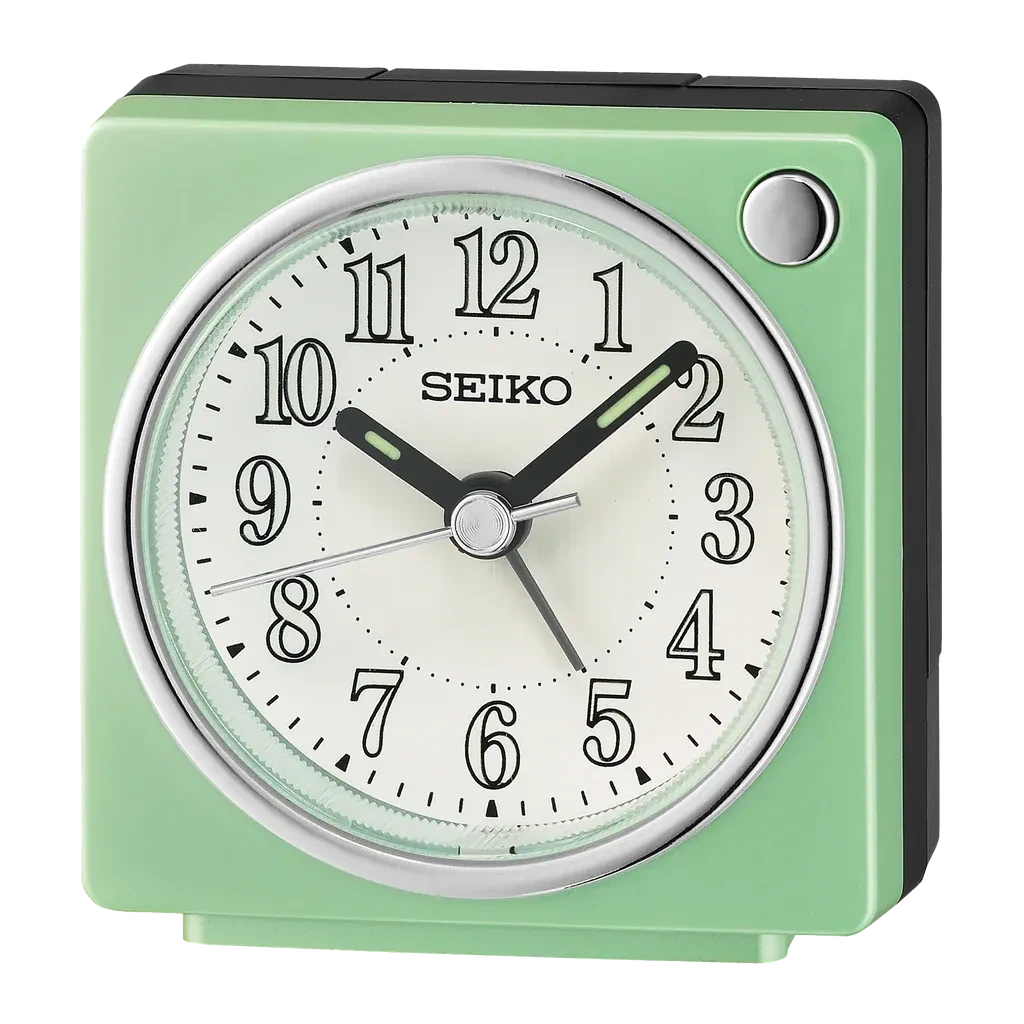 Seiko - Réveil vert d'eau métallisé Seiko - Réveil vert d'eau métallisé