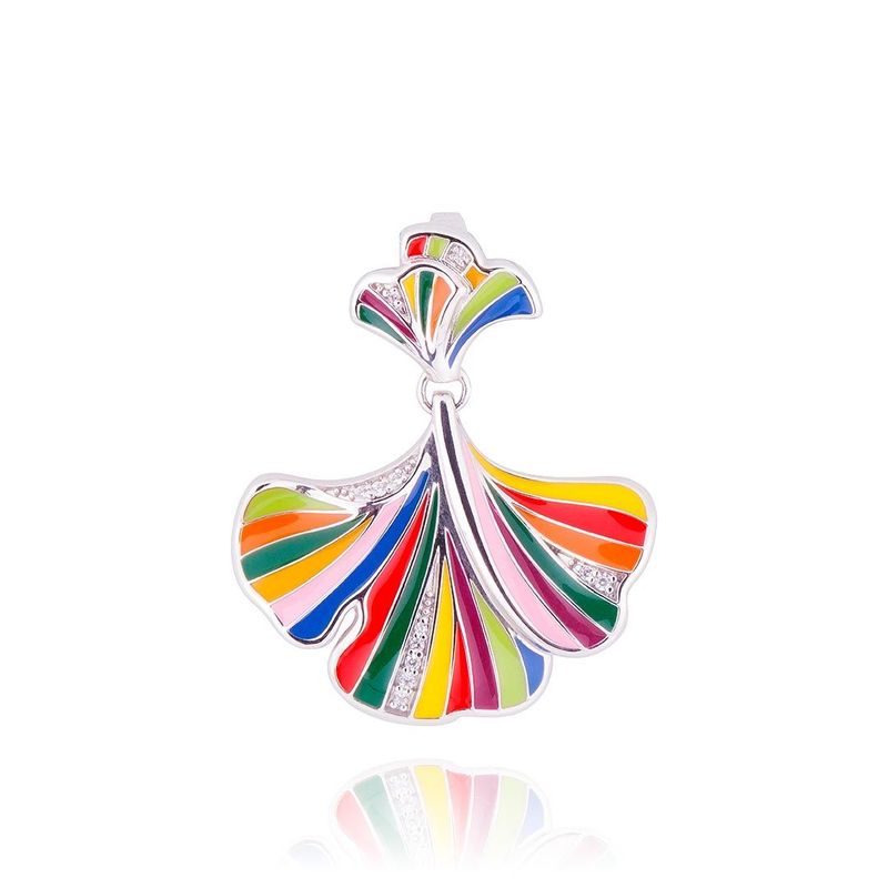 Una Storia - Pendentif Feuille de Ginkgo