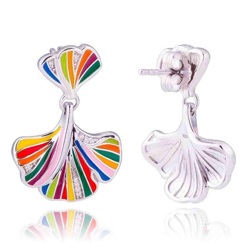 Una Storia - Boucles d'oreilles Ginkgo