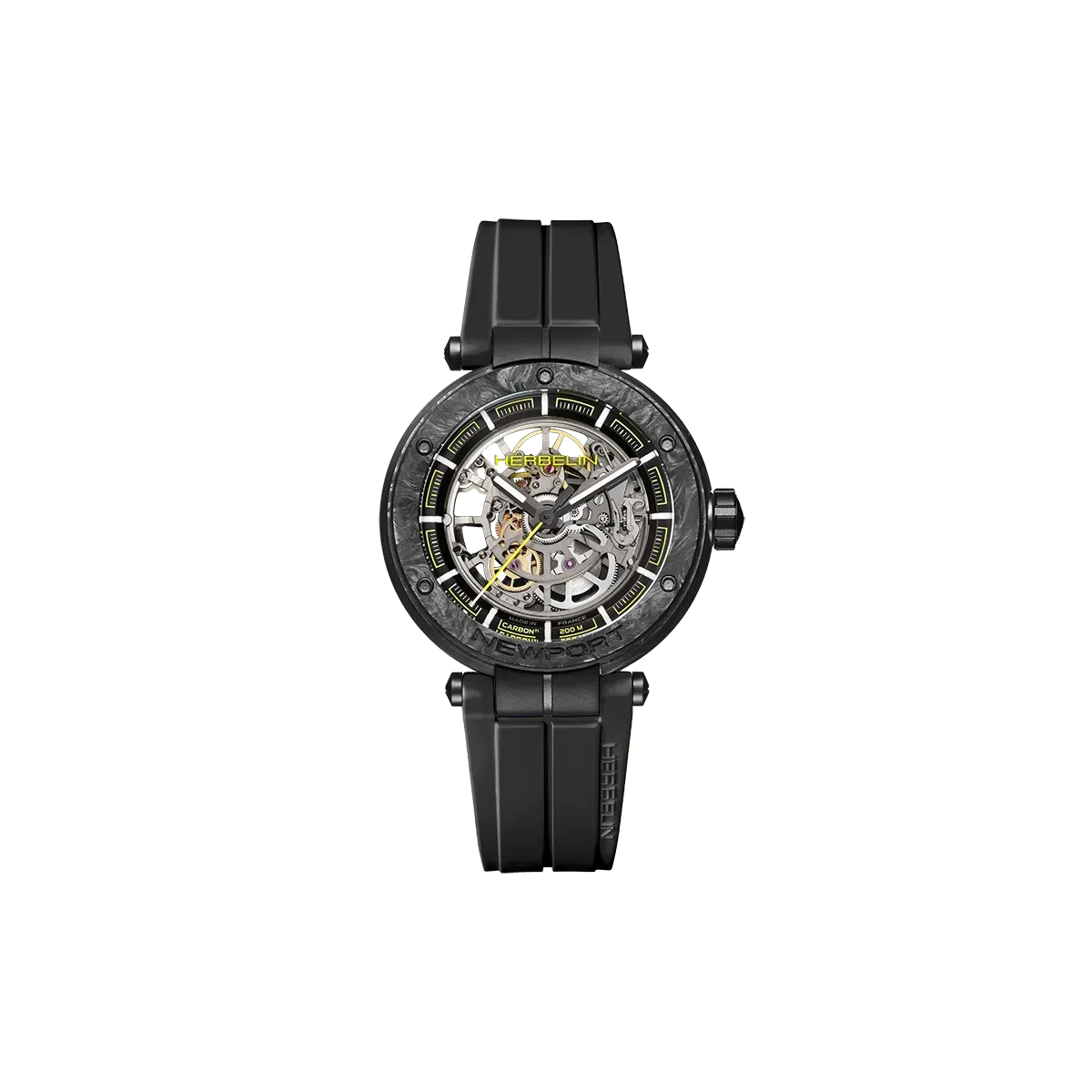 Herbelin - NEWPORT CARBONE TITANE SQUELETTE Edition limitée Herbelin - NEWPORT CARBONE TITANE SQUELETTE Edition limitée