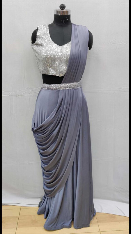 Latest designer lehenga style ready to wear one-minute saree