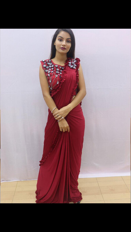 Latest designer ready to wear one-minute saree