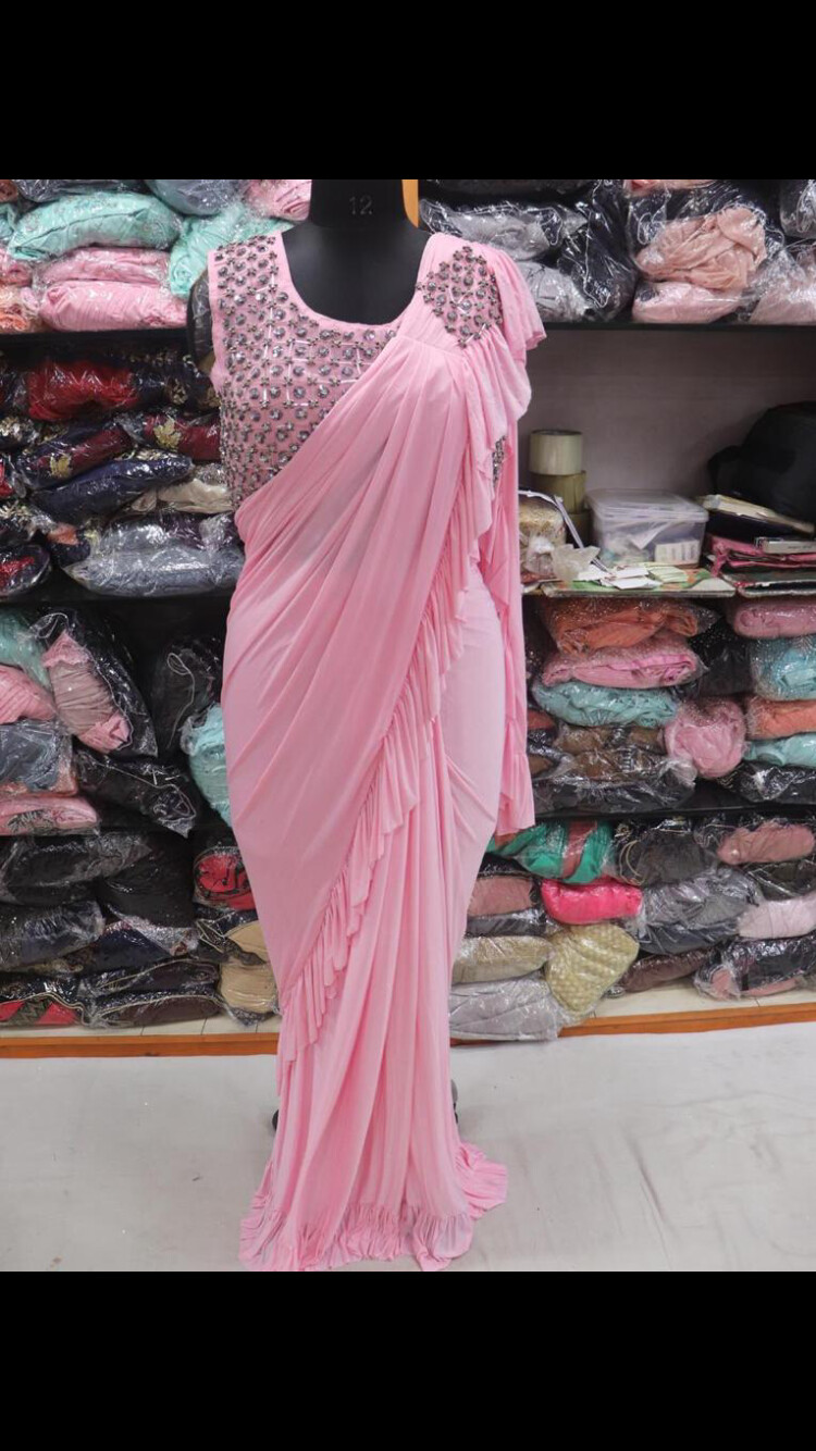 Latest designer ready to wear one-minute saree