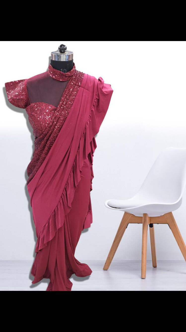 Latest designer ready to wear one-minute saree