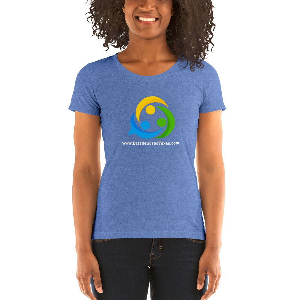 Camiseta feminina com o logo Brasileiros no Texas