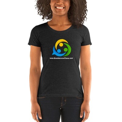 Camiseta feminina com o logo Brasileiros no Texas