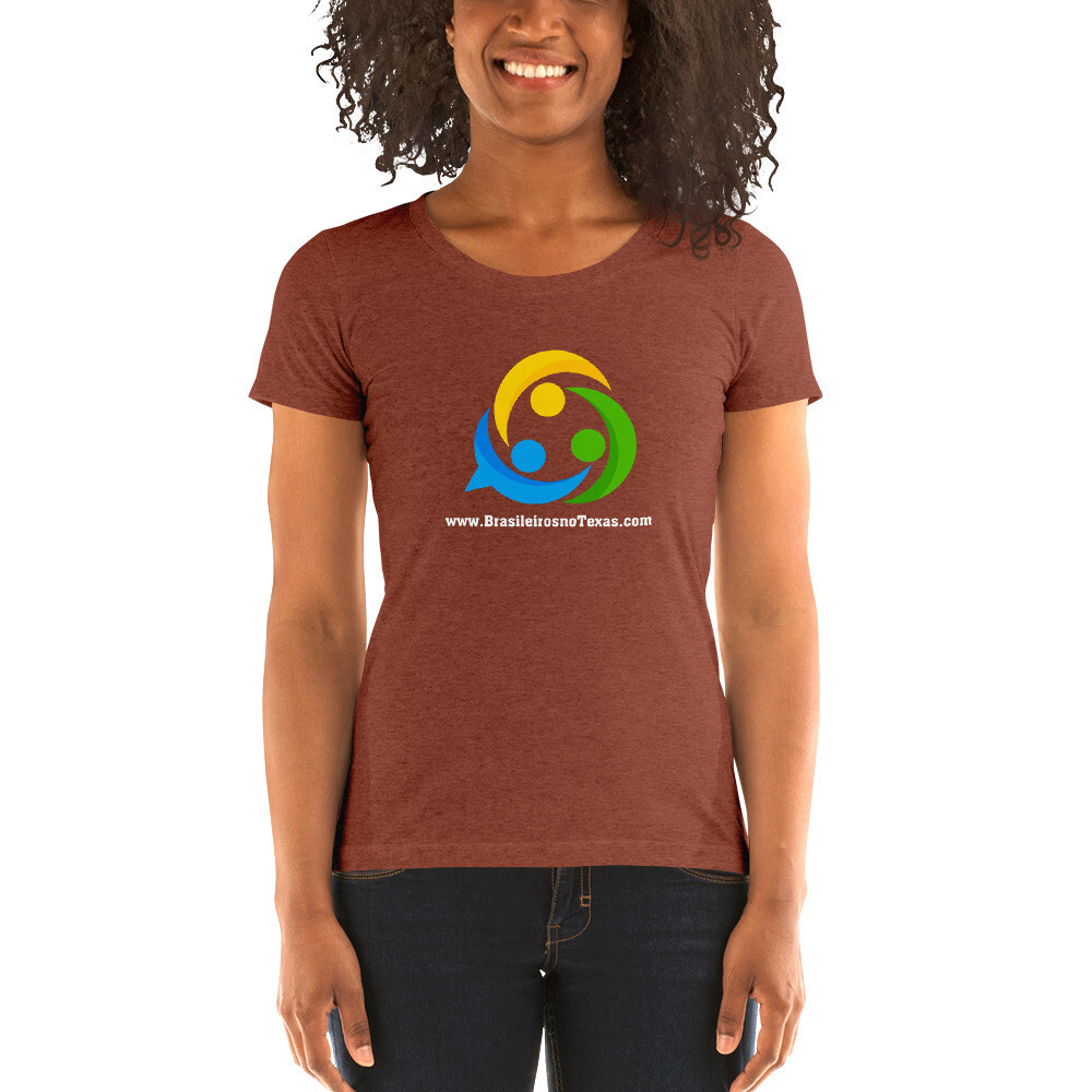 Camiseta feminina com o logo Brasileiros no Texas