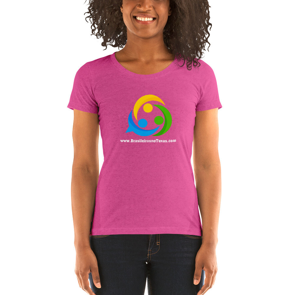 Camiseta feminina com o logo Brasileiros no Texas