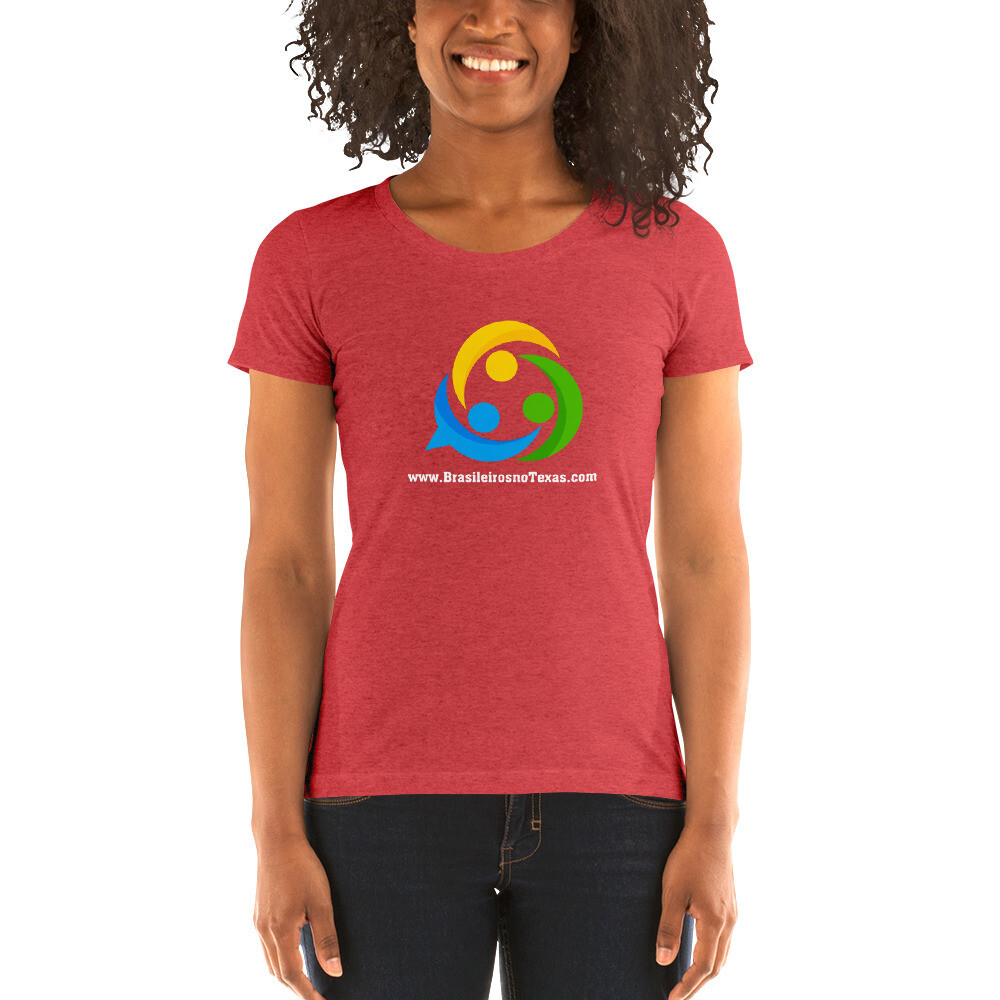 Camiseta feminina com o logo Brasileiros no Texas