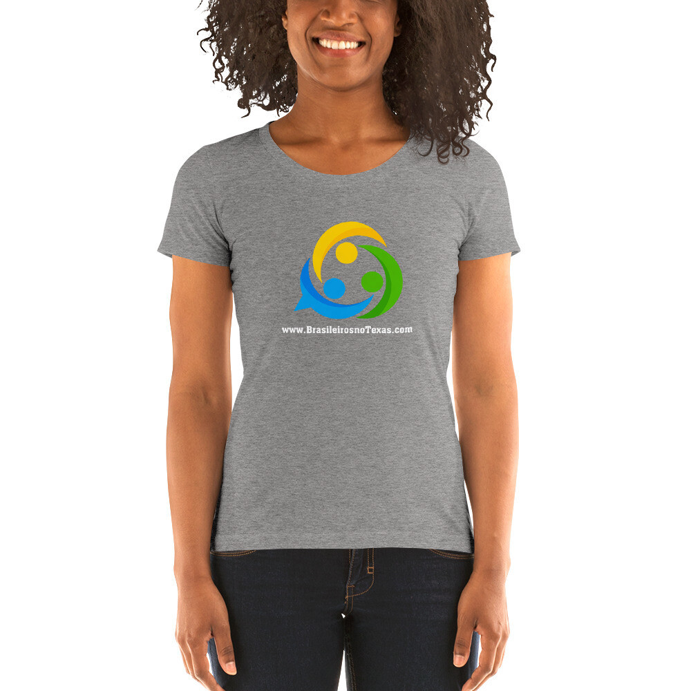Camiseta feminina com o logo Brasileiros no Texas