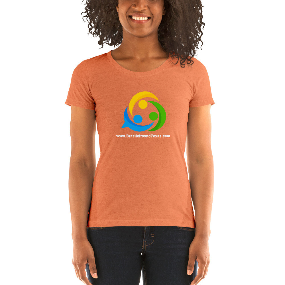 Camiseta feminina com o logo Brasileiros no Texas