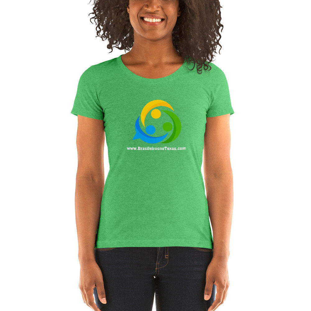 Camiseta feminina com o logo Brasileiros no Texas