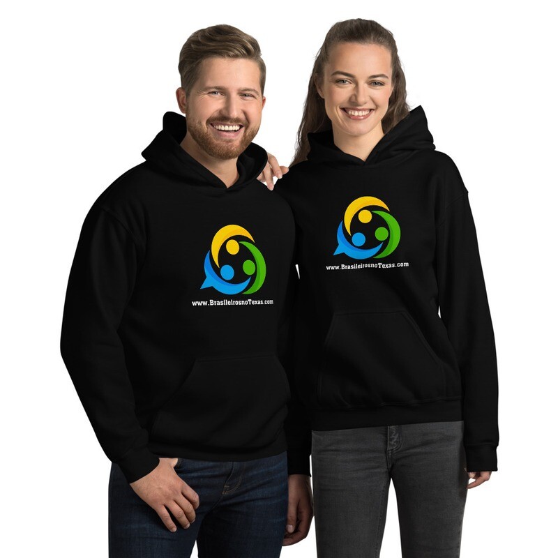Casaco moleton unisex com o Brasileiros no Texas Logo