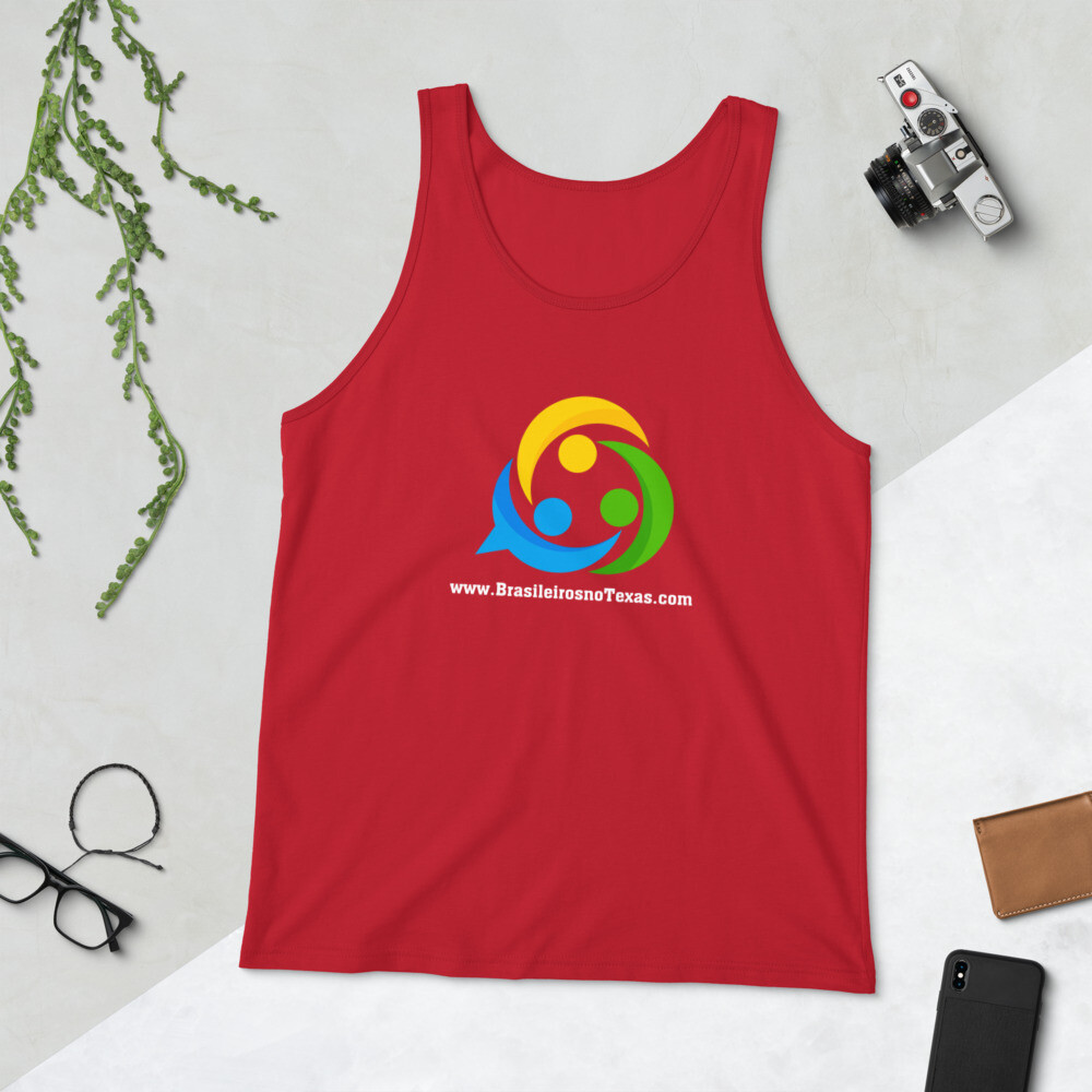 Camiseta regata unisex com o logo Brasileiros no Texas