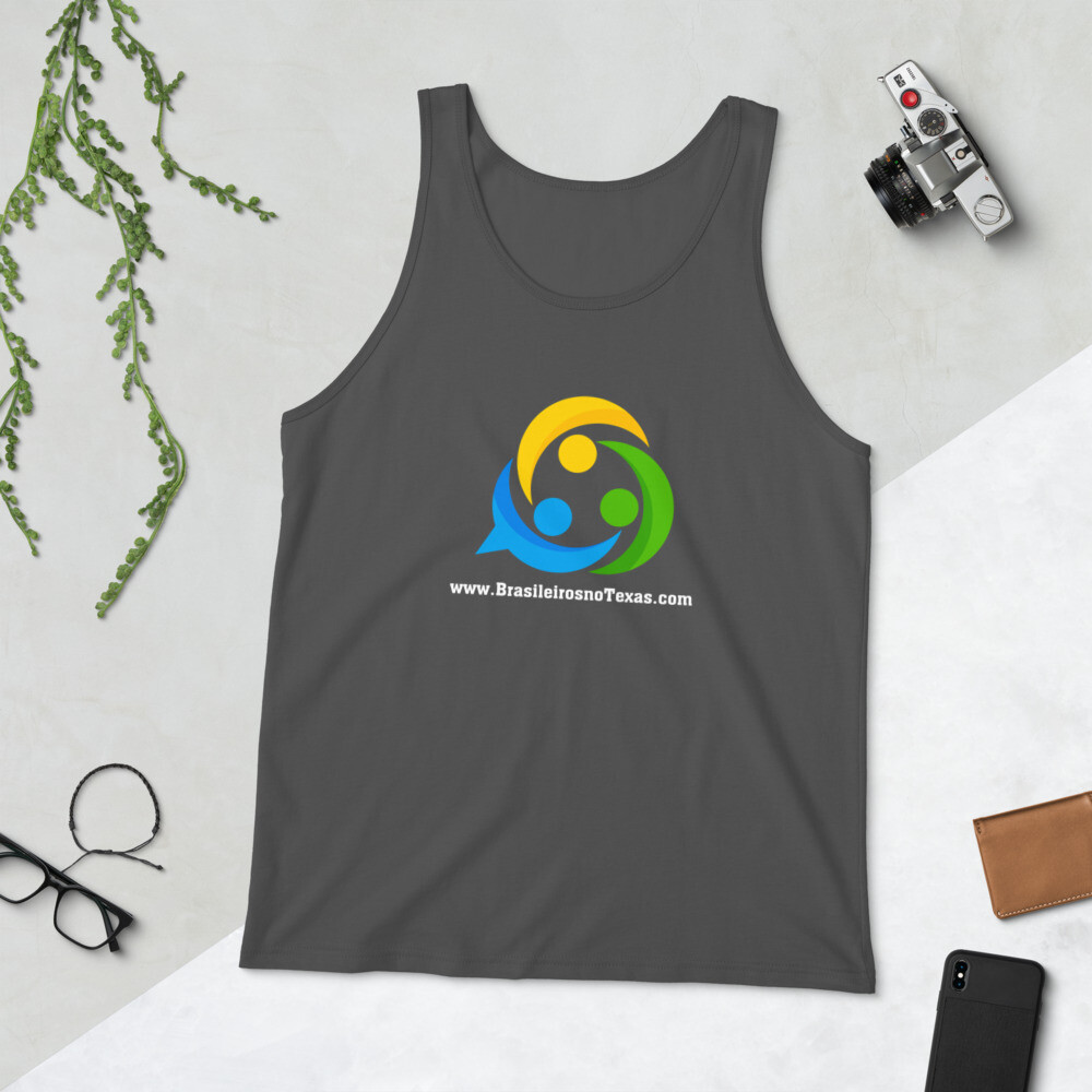 Camiseta regata unisex com o logo Brasileiros no Texas