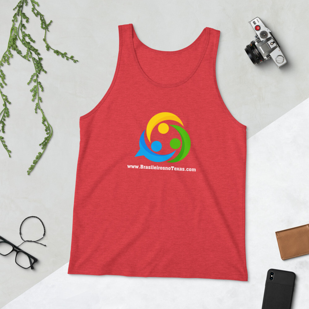 Camiseta regata unisex com o logo Brasileiros no Texas