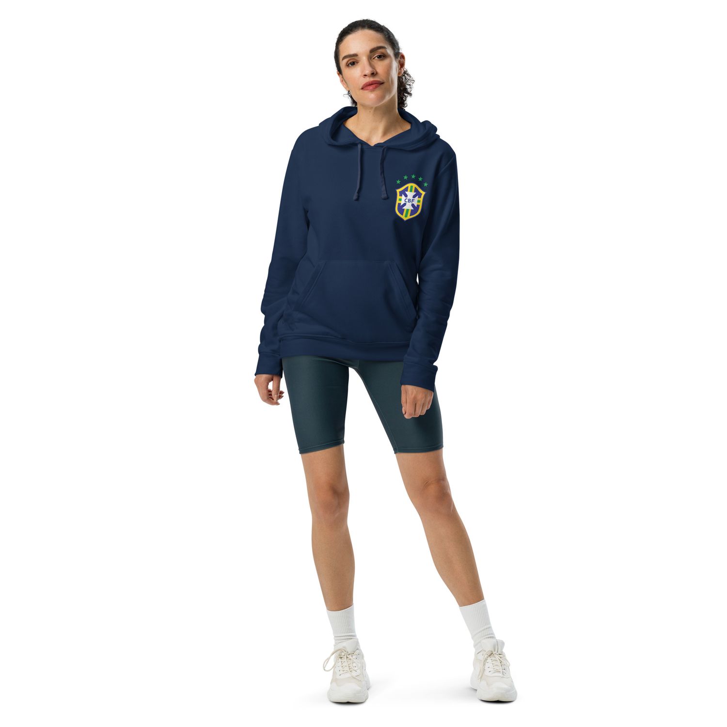 Adidas fleece hoodie casaco unisex com o Brasão da CBF
