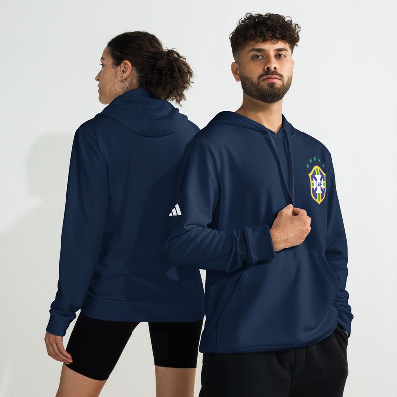 Adidas fleece hoodie casaco unisex com o Brasão da CBF